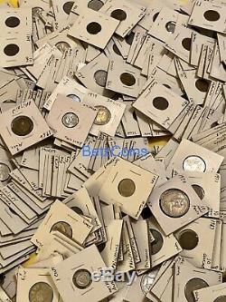 500 labeled World Coin Lot All in 2 X 2 Cardboard With Dates & Country On Them