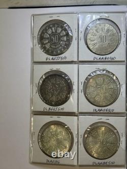 50 World Silver Coins Canada Austria Bahamas Panama Bermuda UK Mixed Lot
