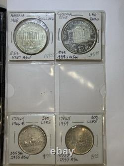 50 World Silver Coins Canada Austria Bahamas Panama Bermuda UK Mixed Lot