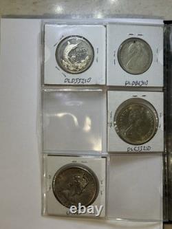 50 World Silver Coins Canada Austria Bahamas Panama Bermuda UK Mixed Lot