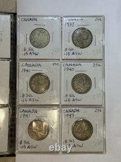 50 World Silver Coins Canada Austria Bahamas Panama Bermuda UK Mixed Lot