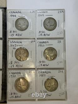 50 World Silver Coins Canada Austria Bahamas Panama Bermuda UK Mixed Lot