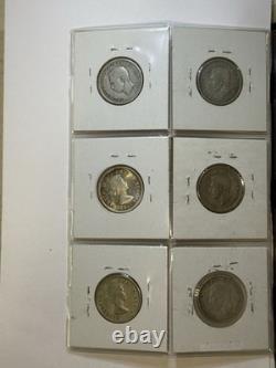 50 World Silver Coins Canada Austria Bahamas Panama Bermuda UK Mixed Lot