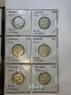 50 World Silver Coins Canada Austria Bahamas Panama Bermuda UK Mixed Lot
