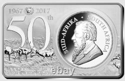 50th Anniversary of the Krugerrand 3 oz pure Silver Coin and Bar Set