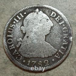 5 Coin Lot of 1 & 2 Reales Assorted Dates, Countries, & Conditions Silver