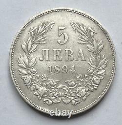 5 Leva 1894 KB Bulgaria Ferdinand I Silver