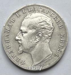 5 Leva 1894 KB Bulgaria Ferdinand I Silver