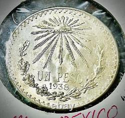 5 Mexico Un Pesos Silver Unc Beauties