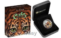 5-coin set 2016 Cubs Tiger Jaguar Snow Leopard White lion Lynx Silver 2.5 oz