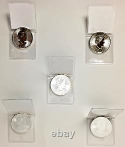 (5 lot) WORLD COINS 2016 uncirculated $5 CANADA SILVER SUPERMAN