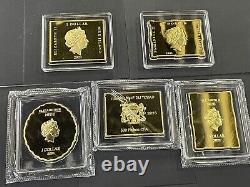5pcs set Niue+Chad World famous painting jigsaw series silver&copper coin