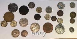 60 INTERNATIONAL CURRENCY Silver and Minor Coins French Francs 1837 Spain Mexico