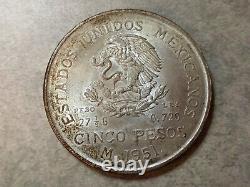 6 Coin Lot Assorted 1 & 5 Peso Silver Coins High Grade
