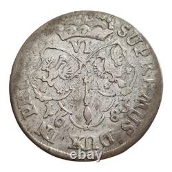 6 Groschen 1683 H, Brandenburg Prussia Friedrich Wilhelm German States 13T