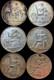 6 Indo-chine Francaise Piastre De Commerce 1903, 07, 09, 26 90% Silver