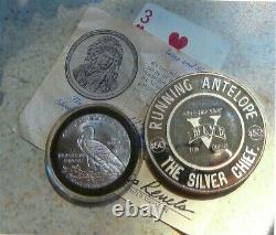 6oz SILVER CHIEF RUNNING ANTELOPS GREAT SIOUX NATION 5oz & 1oz 1929 liberty