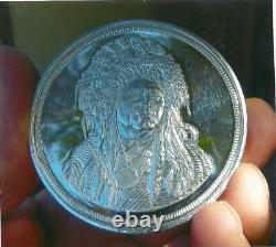 6oz SILVER CHIEF RUNNING ANTELOPS GREAT SIOUX NATION 5oz & 1oz THE HUNTER