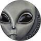 70th Ann Of Roswell Incident Ufo Antique Finish Silver Coin 3 Oz Cameroon 2017