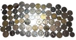 73pcs OLD Mixed World Foreign Coins Collection/ Lot with silver