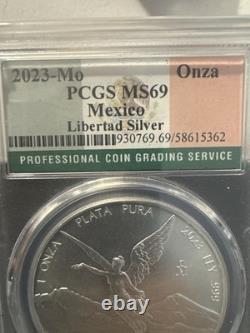 #74 2023 MEXICO Silver ONZA (Troy Ounce of Silver) PCGS MS-69