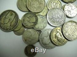 7 Ounces Mixed World Silver Coins Europe Central & South America FREE Ship