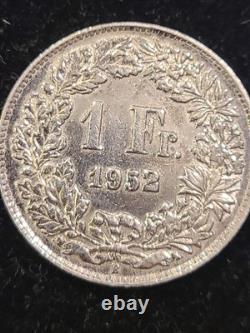 7 Swiss Silver Coins (3) 5 FRANCS, 1 FRANC, (4) 1/2 FRANCS