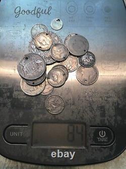 84 Grams 3 OZ TOTAL WEIGHT WORLD SILVER LOT HOLED UK France Italy 18 Coin Lot