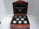 8 1 Oz Silver Coins Of The World With Wood Presentation Box