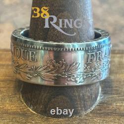 90% SILVER France 5 Francs COIN RING 1870-1878 SIZE 7-14 French World War 1 Euro