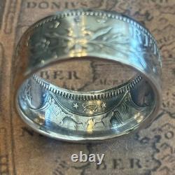 90% SILVER France 5 Francs COIN RING 1870-1878 SIZE 7-14 French World War 1 Euro