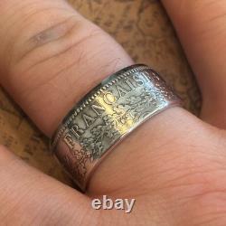 90% SILVER France 5 Francs COIN RING 1870-1878 SIZE 7-14 French World War 1 Euro