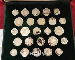 999 Silver Gaming Coins Set Of 25 From Worlds Casinos 17.74 Ounces Circa 1978