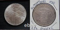 9 World Silver Coins, Circ & Unc, From 9 Diff Countries (see List), Lot #396