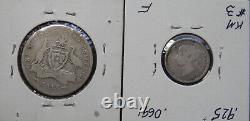 9 World Silver Coins, Circ & Unc, From 9 Diff Countries (see List), Lot #396