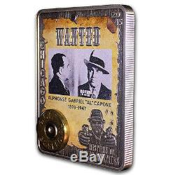 AL CAPONE History of Public Enemies 1 oz silver coin antiqued NGC MS70 CAR 2015