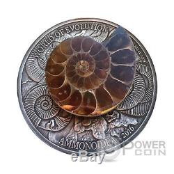 AMMONITE World of Evolution 1 Oz Silver 1000 Francs Burkina 2016. COIN # 006