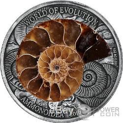 AMMONITE World of Evolution 1 Oz Silver Coin 1000 Francs Burkina Faso 2016