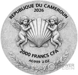 APHRODITE Dawn Upon the Sea 2 Oz Silver Coin Francs Cameroon 2026