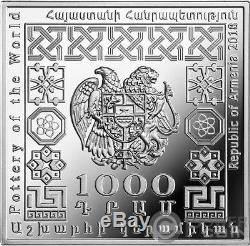 ARMENIAN POT Pottery of the World 1 Oz Silver Coin 1000 Dram Armenia 2018
