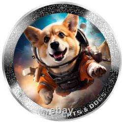 ASTRONAUT DOG AI-NIMALS 1 Oz Silver Coin 1000 Francs Cameroon 2025