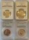 Australia South Africa Usa / Lot Of 4 Slabbed Coins By Pcgs & Ngc