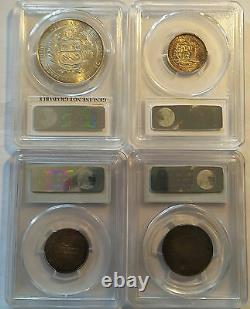 AUSTRIA PERU VENEZUELA / Lot of 4 Slabbed Coins by PCGS