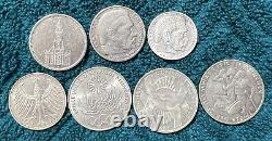 A lot of silver coins from Germany