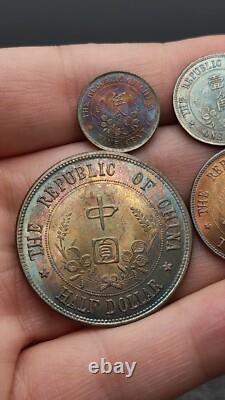 A suit of 1912 Republic China Sun Yat-sen Portrait Commemorative Silver Coin