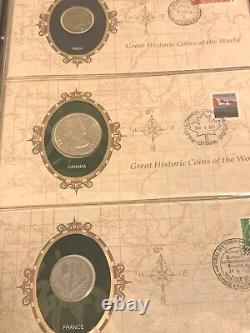 Album Of 50 Great Historic Coins & Stamps of the World