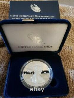 American Eagle Silver Proof Coin End of World War 2 II 75th Anniversary WW2 2020