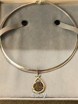 Ancient Greek Coin necklace Pitane 400 BC Silver Worlds Oldest Pentagram Pendant