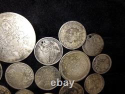 Antique 1800's US & Foreign Silver & Others Coins Lot Of 19