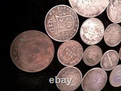 Antique 1800's US & Foreign Silver & Others Coins Lot Of 19